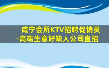 咸宁会所KTV招聘促销员-高端生意好缺人公司直招